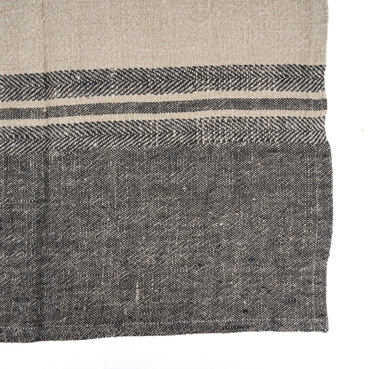 The Linen Dash Keukendoek - Naturel Zwart - 50x70 — Bazar Bizar, foto 4