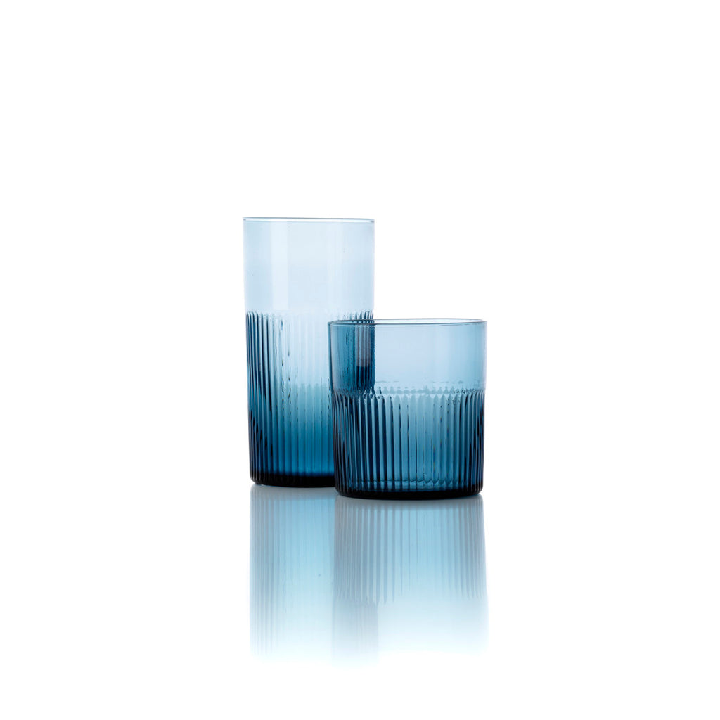 De Azure Rippled High Tumbler - Blauw — Bazar Bizar, foto 5