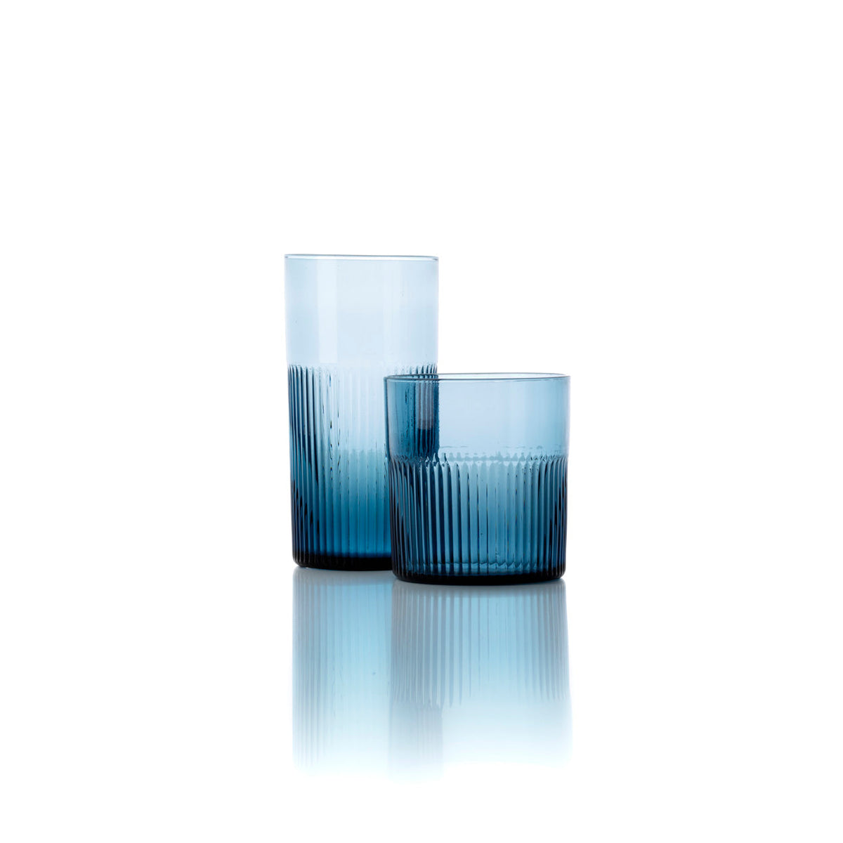 De Azure Rippled High Tumbler - Blauw — Bazar Bizar, foto 5