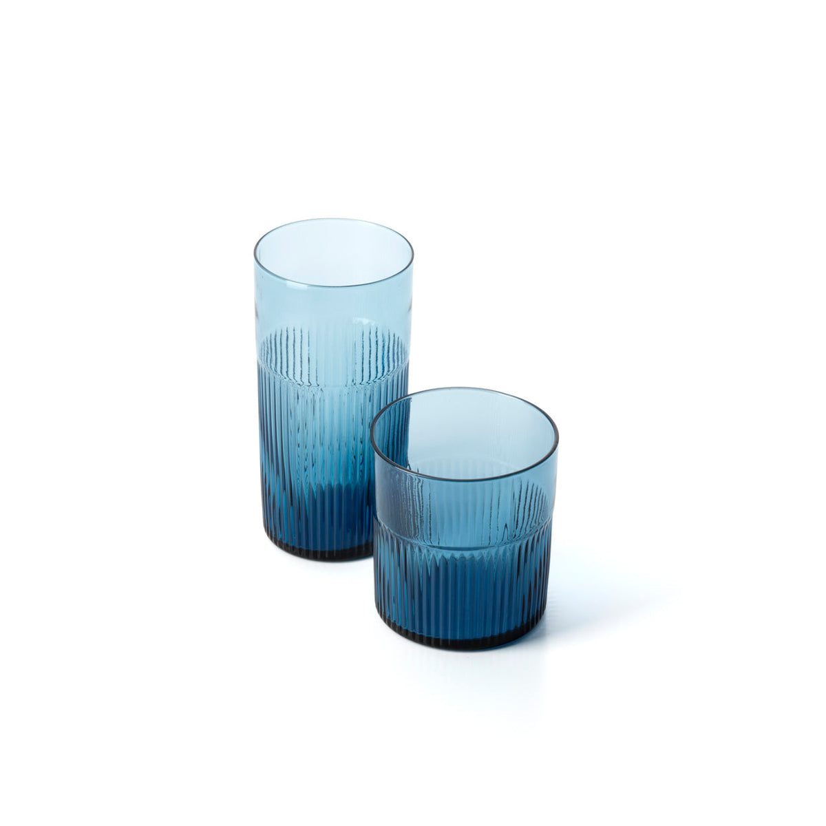 De Azure Rippled Low Tumbler - Blauw — Bazar Bizar, foto 6