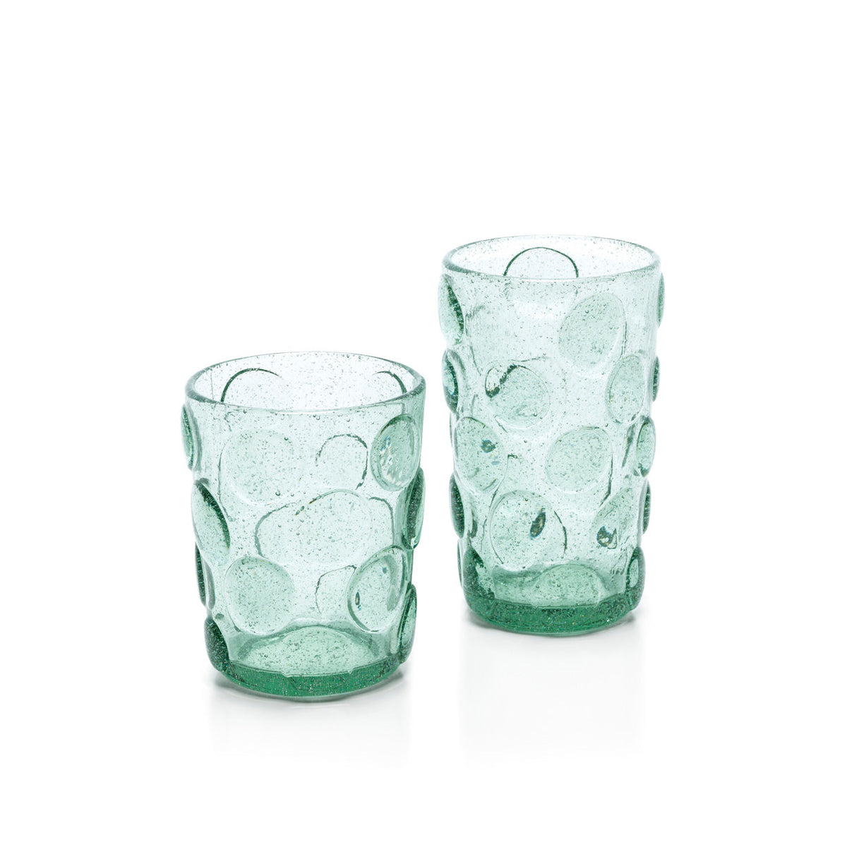 Het Frosted Dot Waterglas - Aqua — Bazar Bizar, foto 4