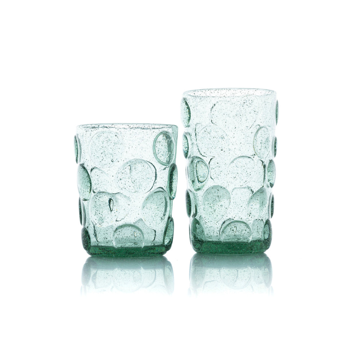 Het Frosted Dot Waterglas - Aqua — Bazar Bizar, foto 3