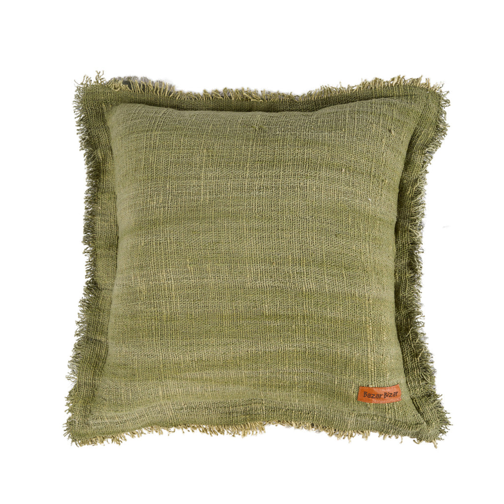 De Jungle Fringe Kussenhoes - Groen — Bazar Bizar, foto 7