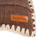 De Espresso Edge Kussenhoes - Bruin Wit — Bazar Bizar, foto 5