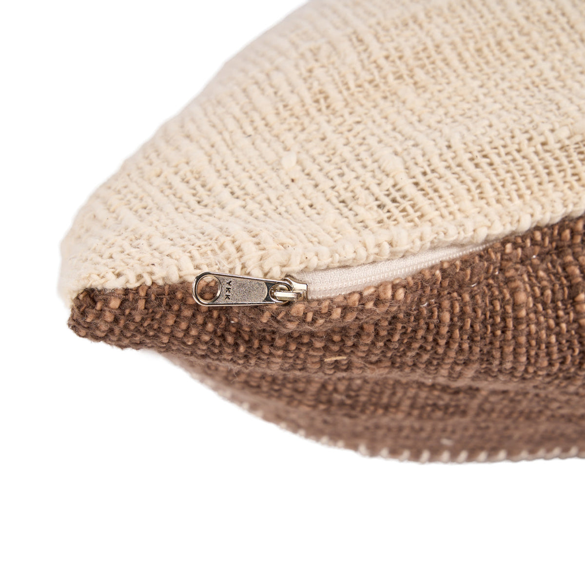 Kussenhoes met cacao-patchwork - natuurlijk bruin — Bazar Bizar, foto 9
