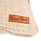 Kussenhoes met cacao-patchwork - natuurlijk bruin — Bazar Bizar, foto 8