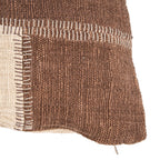 Kussenhoes met cacao-patchwork - natuurlijk bruin — Bazar Bizar, foto 4