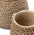 De nep gevlochten plantenbak - naturel - M — Bazar Bizar, foto 3