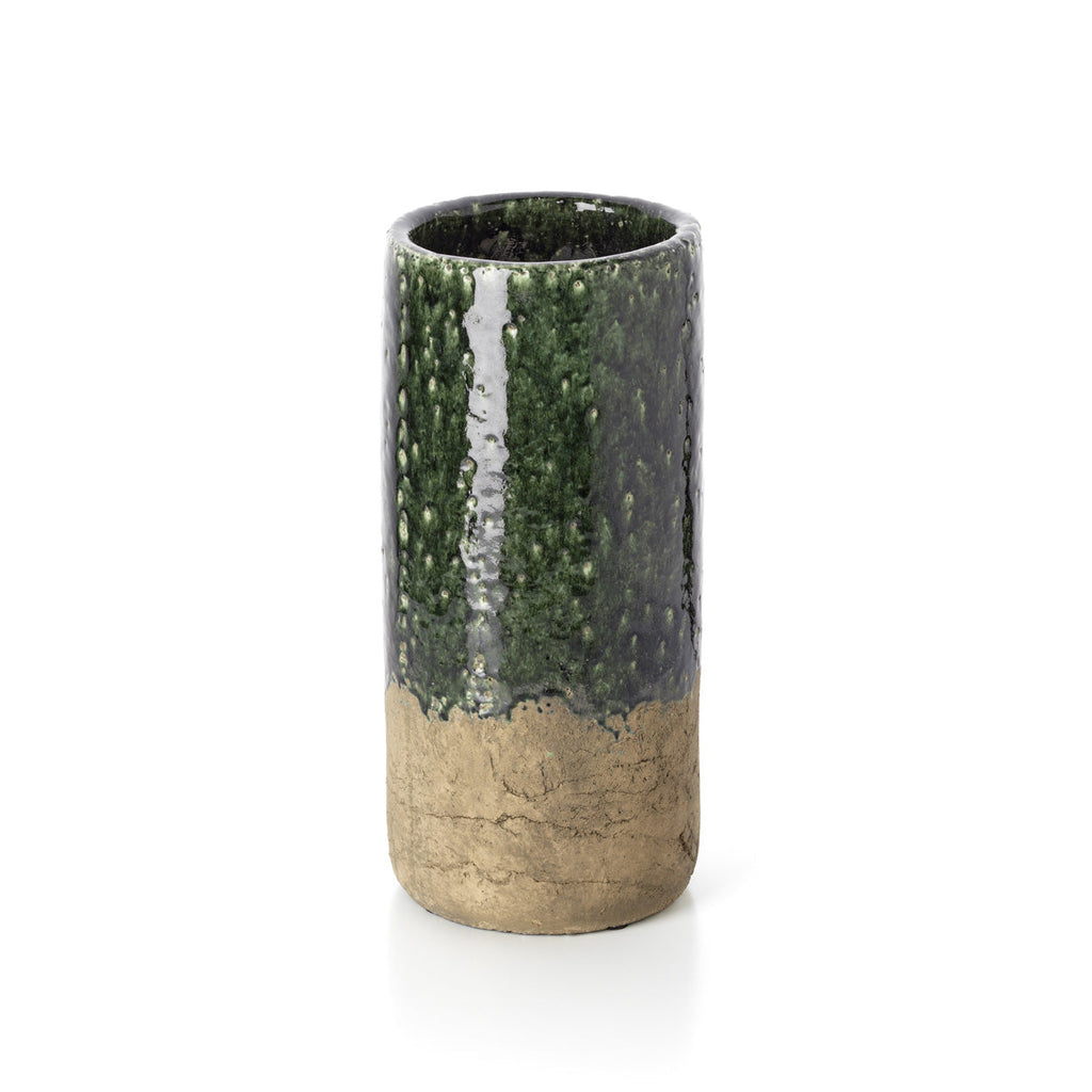 The Moss Cylinder Vase - Concrete Green - L — Bazar Bizar, foto 2