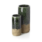 The Moss Cylinder Vase - Concrete Green - L — Bazar Bizar, foto 4
