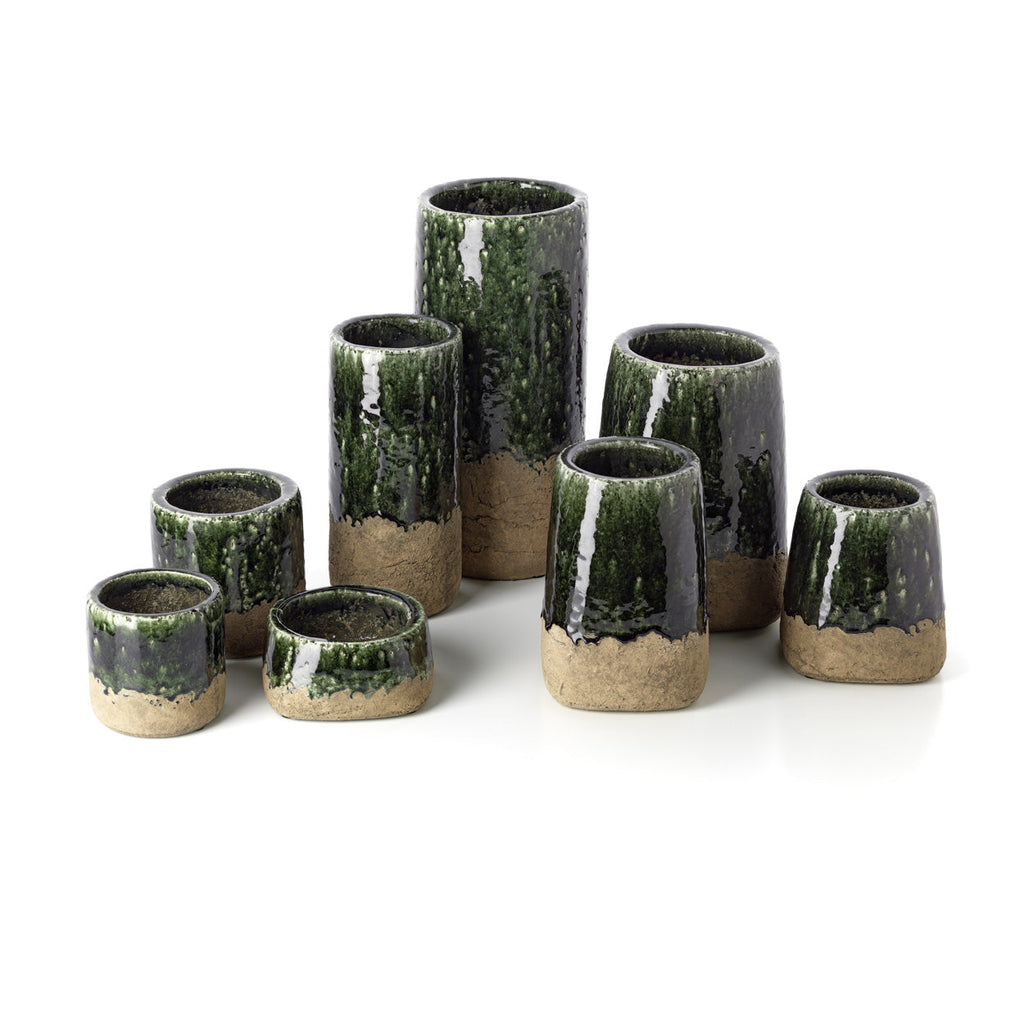 De Moss Bowl Planter - Betongroen - Laag — Bazar Bizar, foto 5