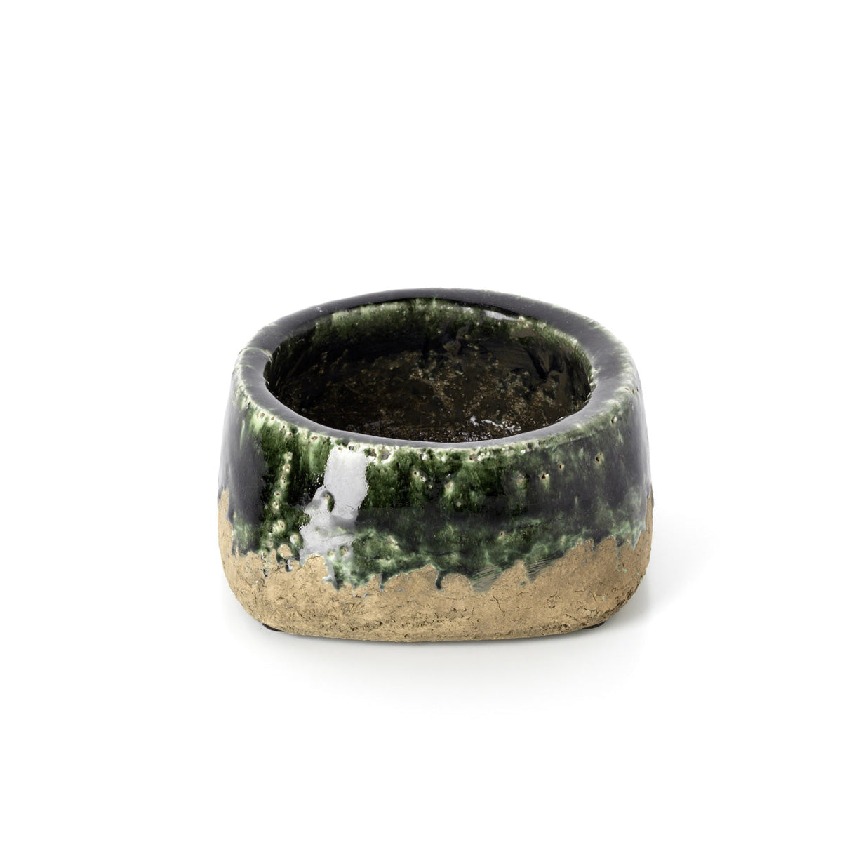 De Moss Bowl Planter - Betongroen - Laag — Bazar Bizar, foto 3