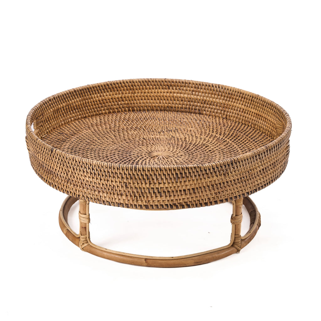 De Rattan Rise Tray - Natuurlijk bruin — Bazar Bizar, foto 10