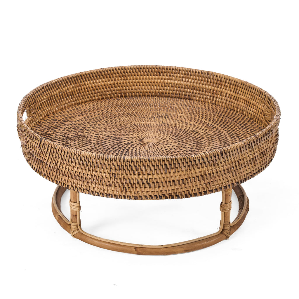 De Rattan Rise Tray - Natuurlijk bruin — Bazar Bizar, foto 5