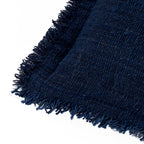 De Azure Fringe Kussenhoes - Indisch Blauw - 30x50 — Bazar Bizar, foto 3