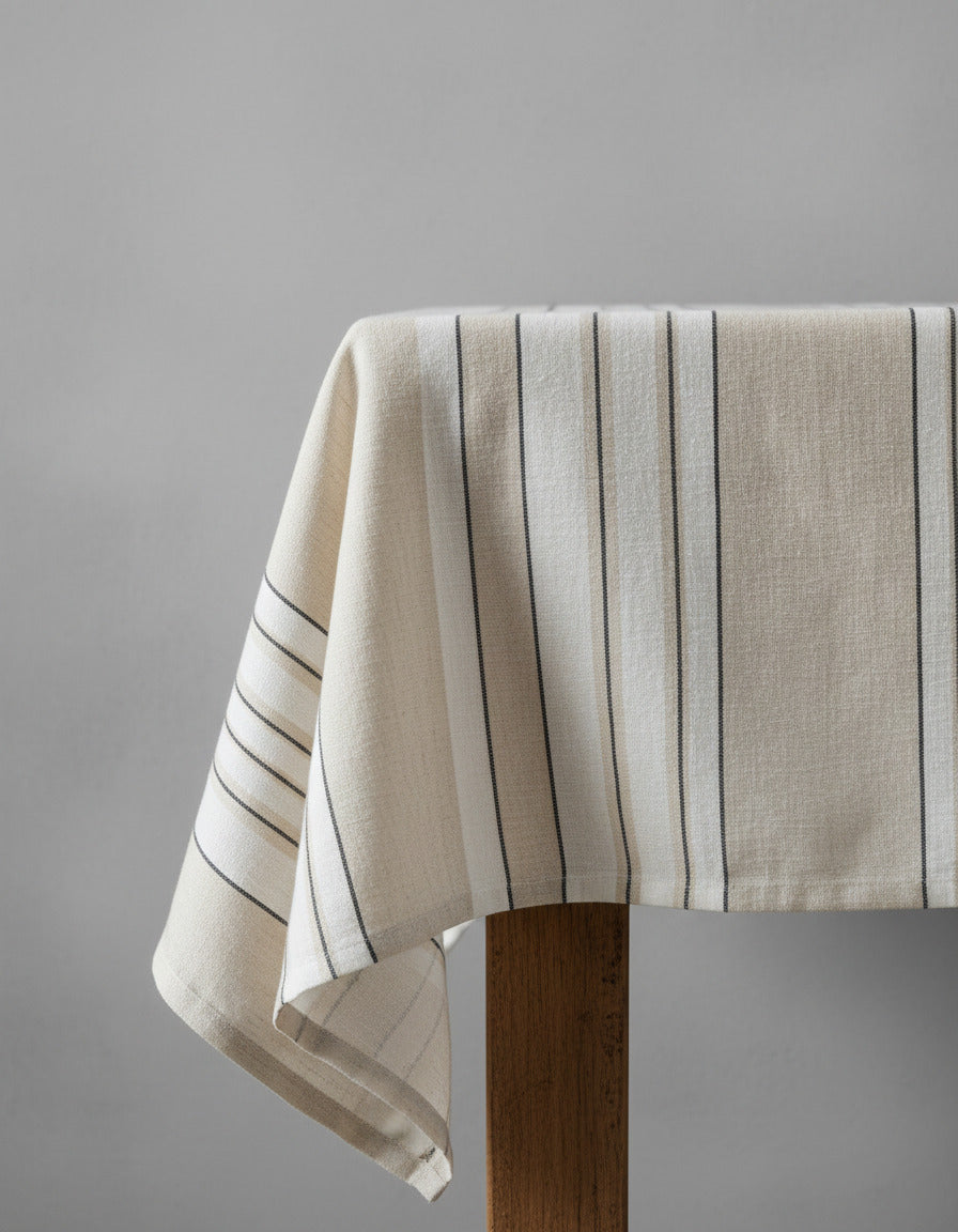 Het Provence Tafelkleed - Naturel Zwart Wit - 150x250 — Bazar Bizar, foto 8