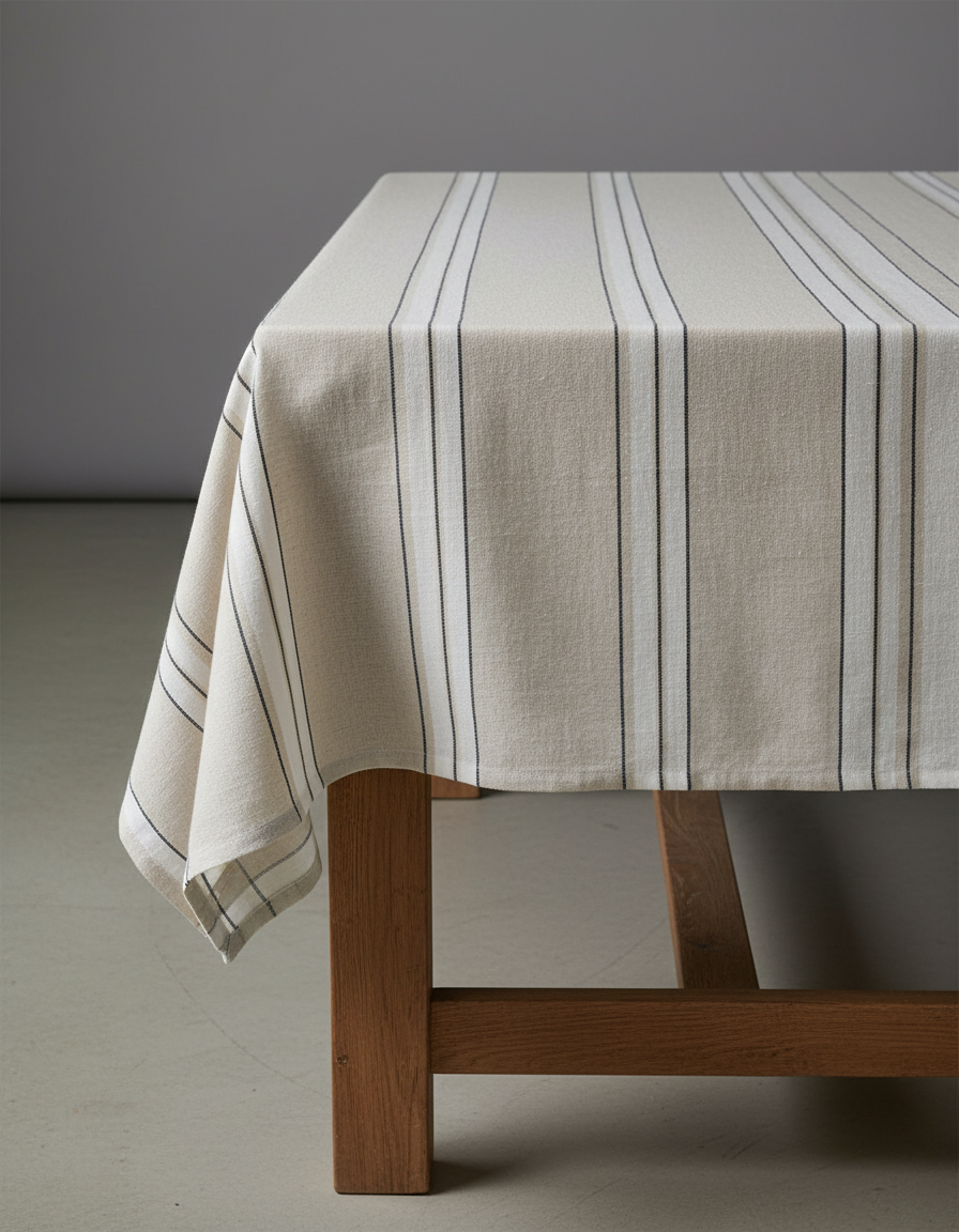 Het Provence Tafelkleed - Naturel Zwart Wit - 150x250 — Bazar Bizar, foto 4