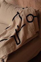 The Evil Eye Bedsprei - Natuurlijk Zwart — Bazar Bizar, foto 4