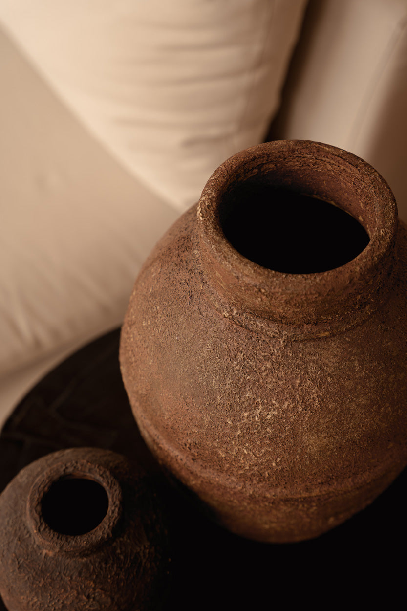 De Amphora Rustica Vaas - Terracotta - L — Bazar Bizar, foto 4