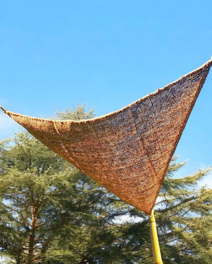 De Coco Shade Driehoekig - Naturel - 350x350 — Bazar Bizar, foto 2