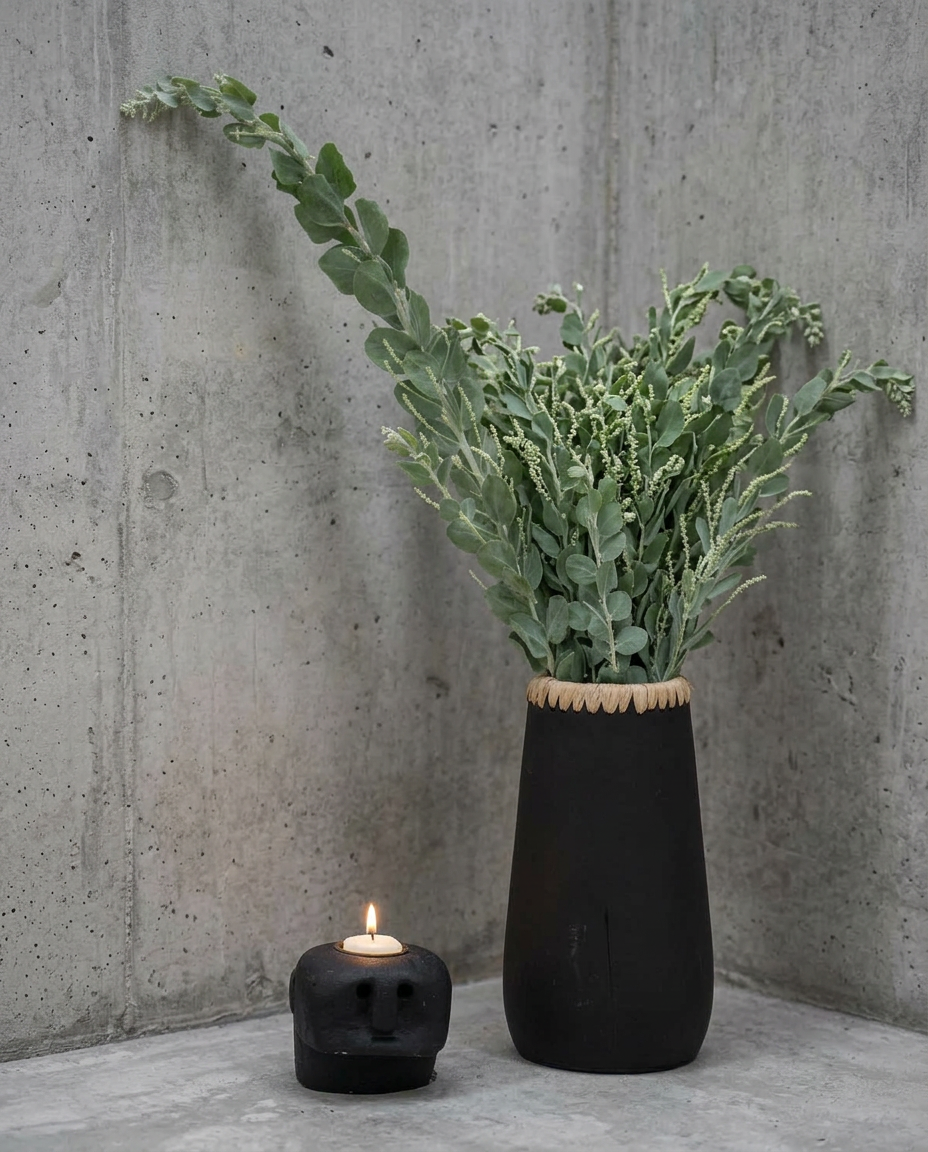 De Sneaky Vaas - Zwart Naturel - M — Bazar Bizar, foto 2