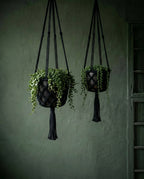 De Macrame Plantenhouder - Zwart - L — Bazar Bizar, foto 8