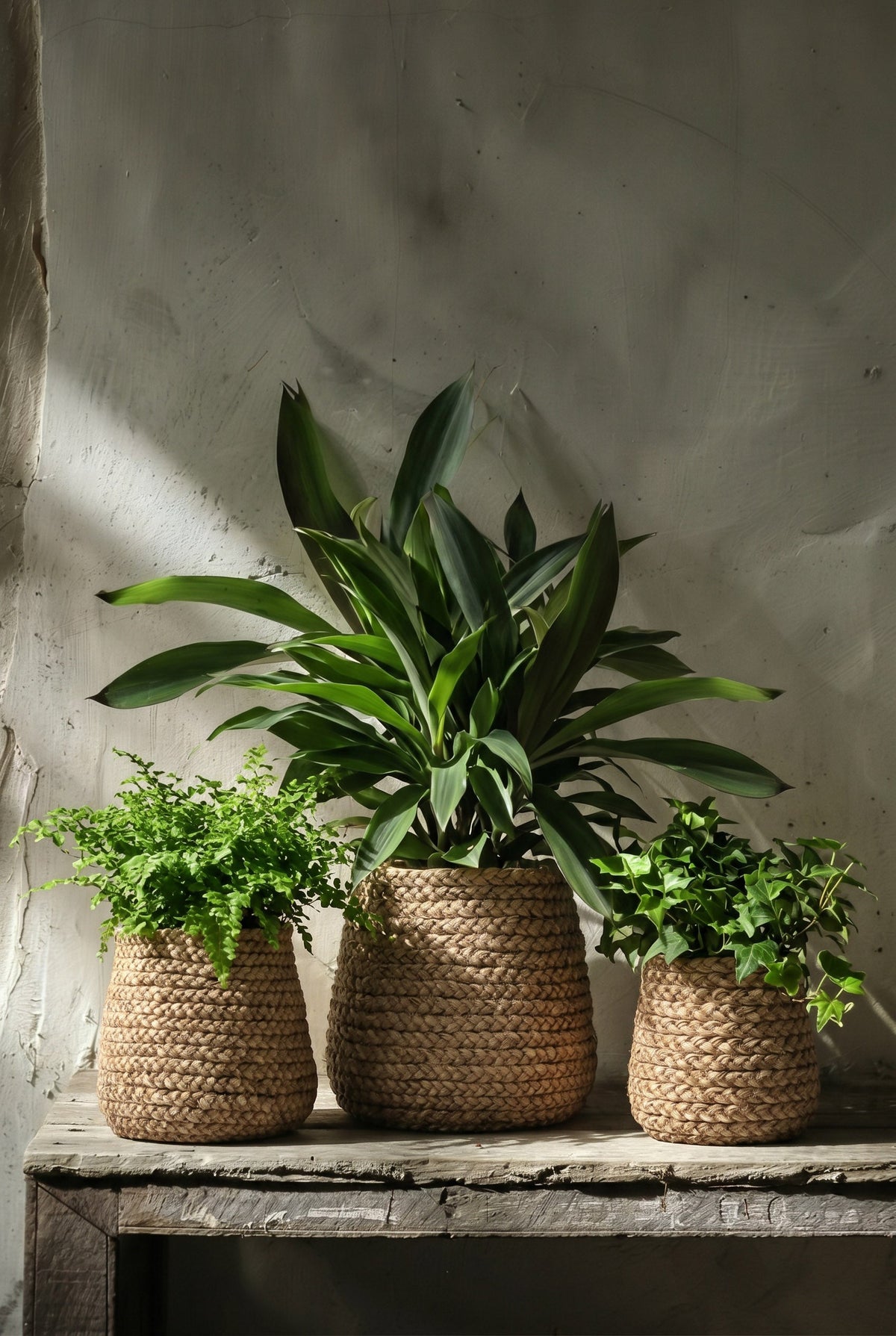 De nep gevlochten plantenbak - naturel - S — Bazar Bizar, foto 2