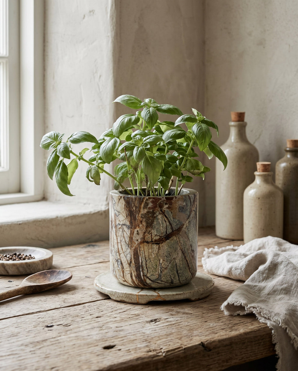 De Bidasar Marmeren Plantenbak - Groen — Bazar Bizar, foto 2