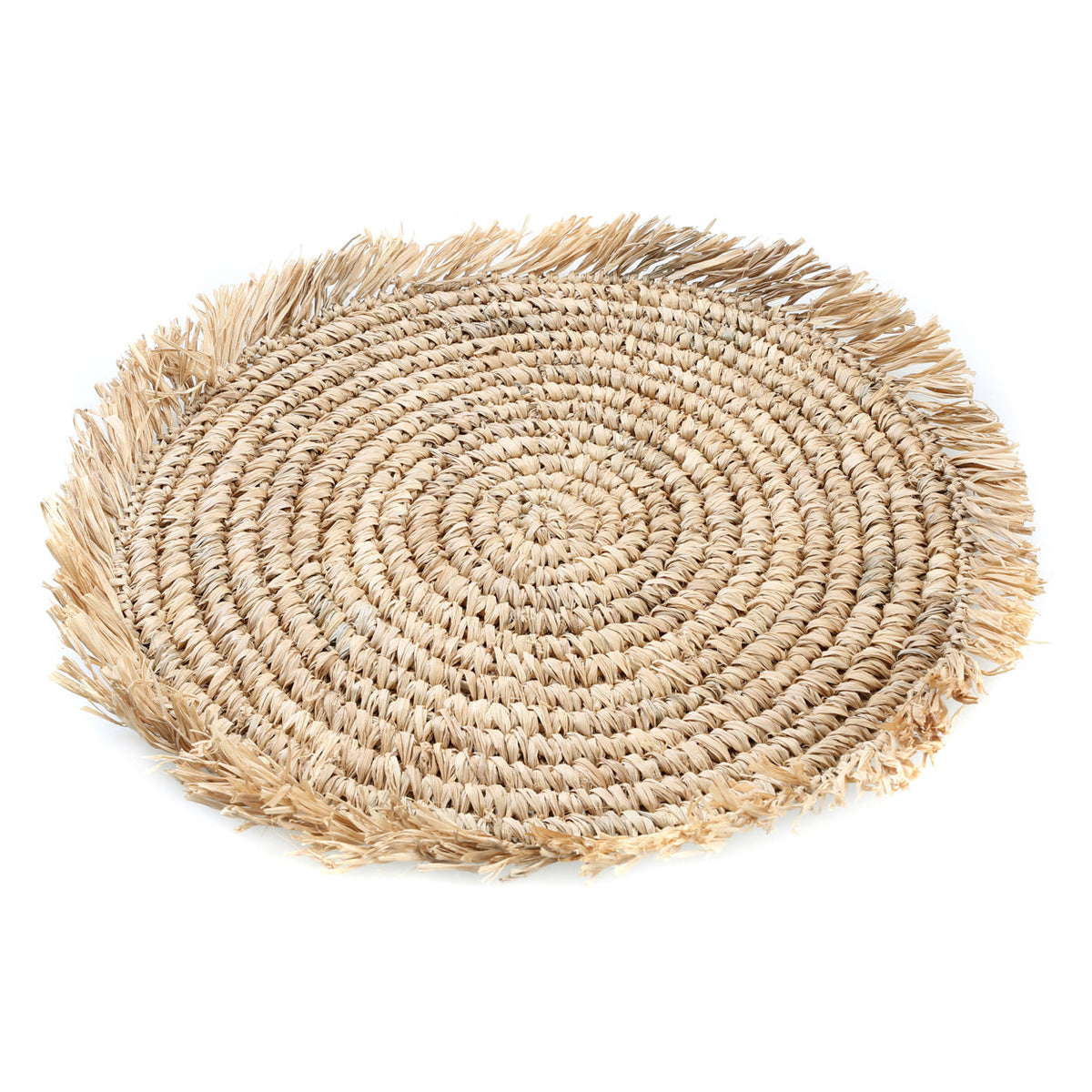 De Fringe Raffia Placemat Round - Naturel — Bazar Bizar, foto 5