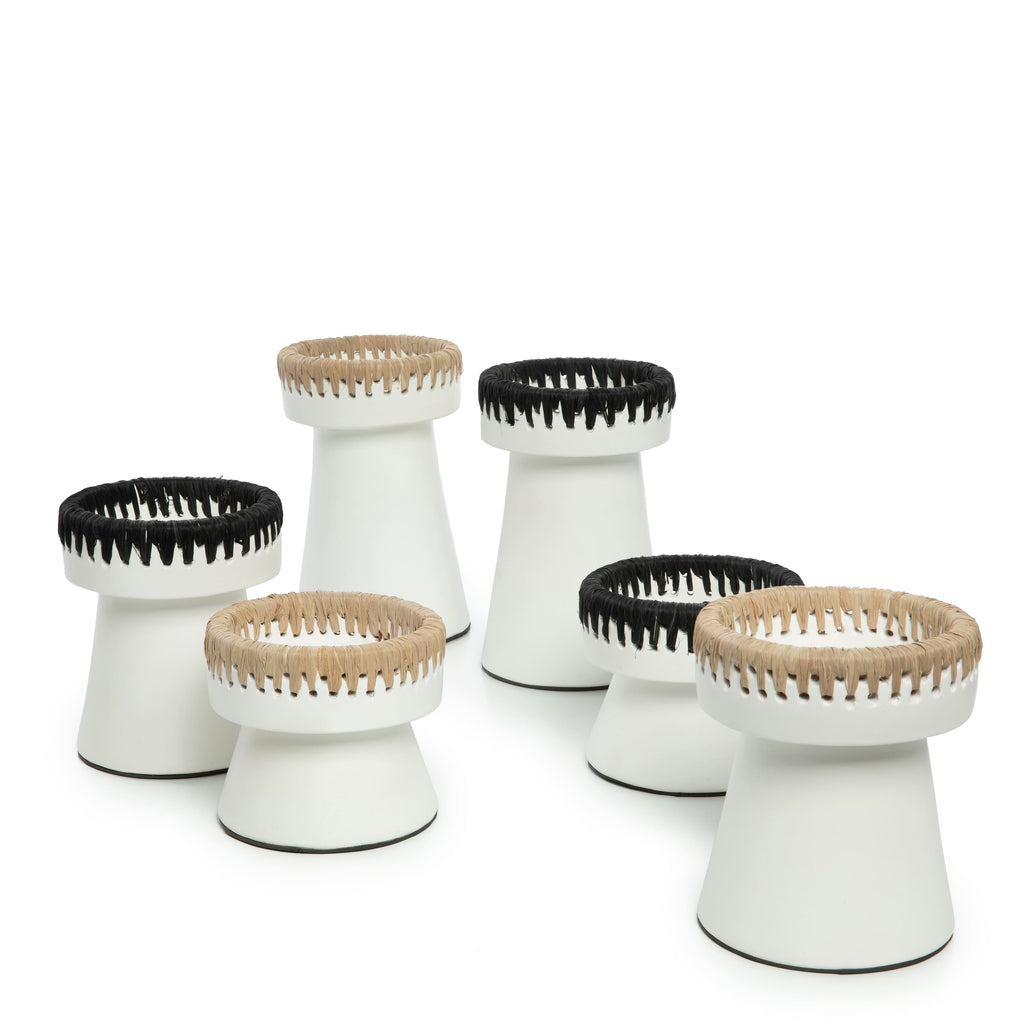 The Pretty Candle Holder - Wit Zwart - M — Bazar Bizar, foto 5