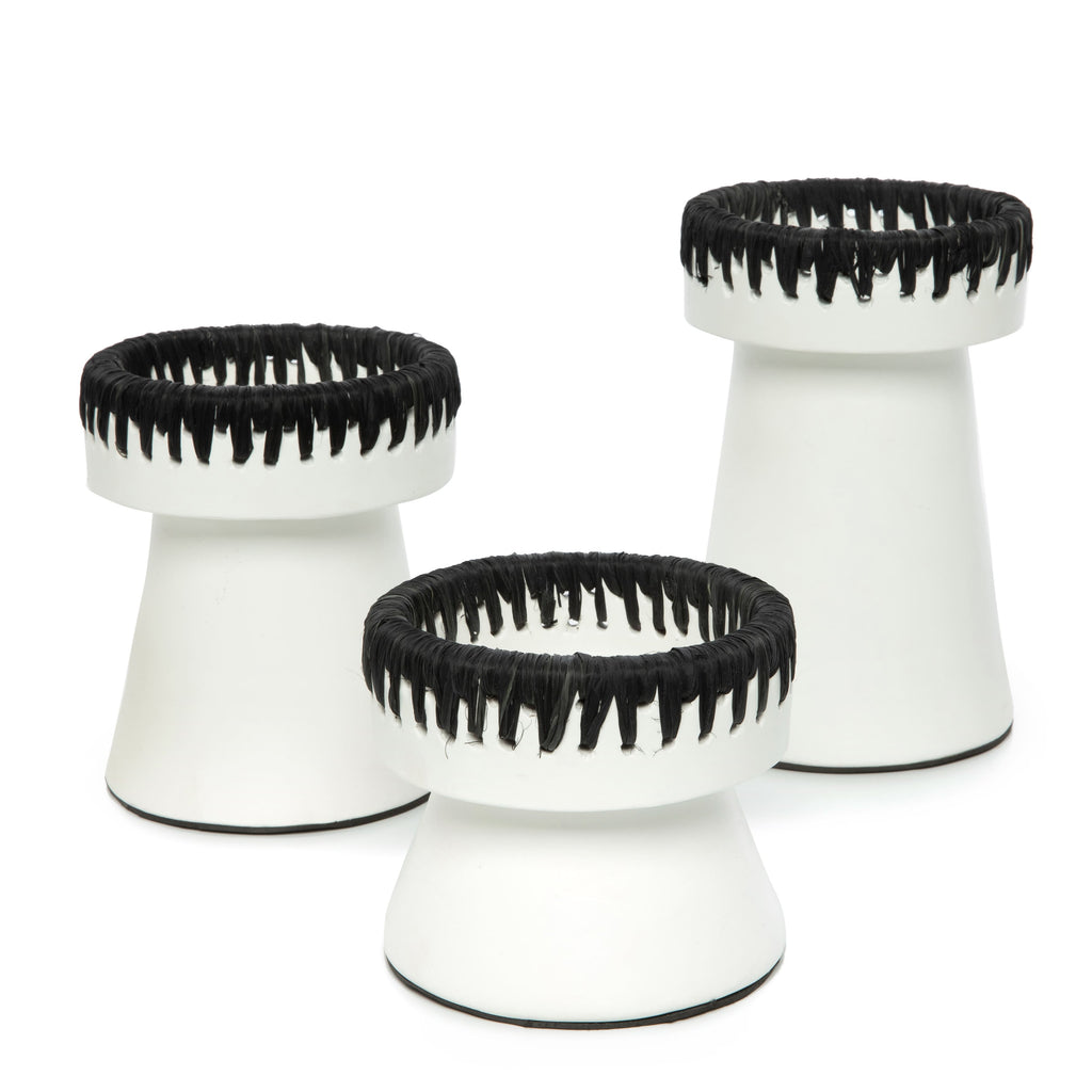 The Pretty Candle Holder - Wit Zwart - M — Bazar Bizar, foto 2