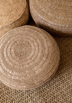 De Raffia Flores Poef - Naturel — Bazar Bizar, foto 4
