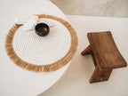 De Waterhyacint Raffia Placemat - Wit Naturel — Bazar Bizar, foto 2