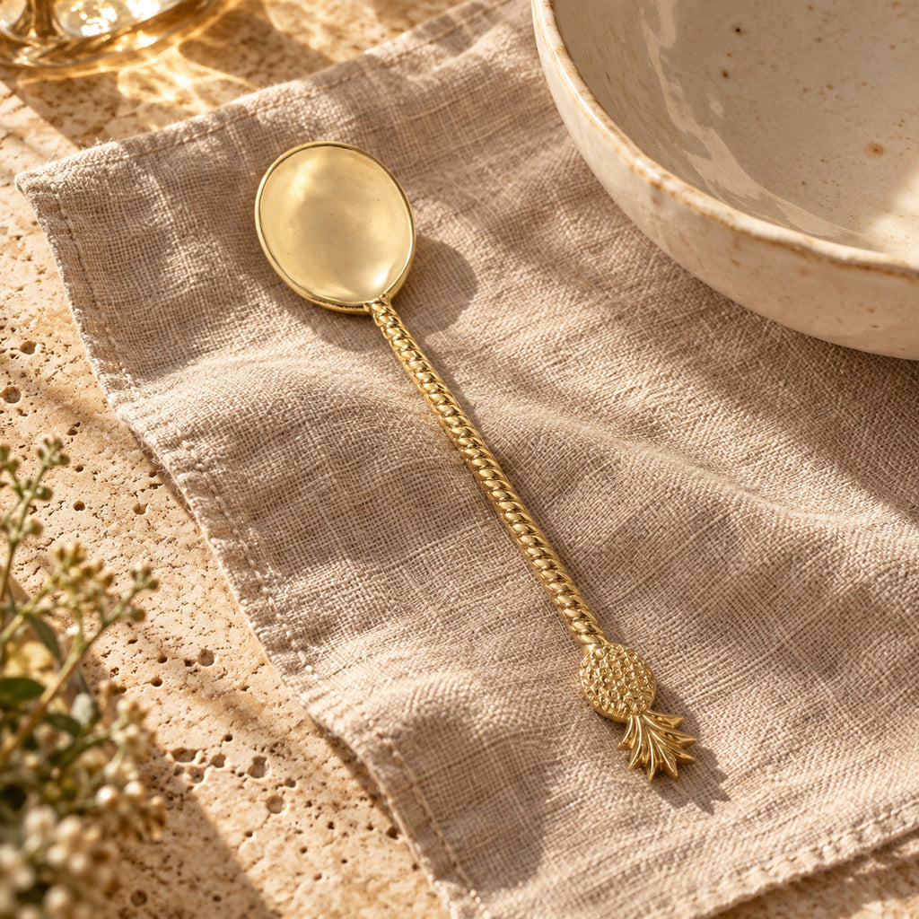 De Ananas Salade Lepel - Goud — Bazar Bizar, foto 2