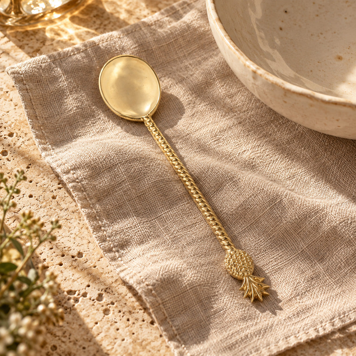 De Ananas Salade Lepel - Goud — Bazar Bizar, foto 2
