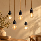 Fitting Lampen Plafond - Naturel Zwart - 5 Fittings — Bazar Bizar, foto 2