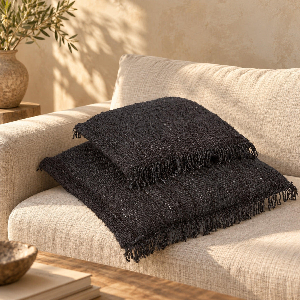 The Oh My Gee Kussenhoes - Zwart Marine - 60x60 — Bazar Bizar, foto 2