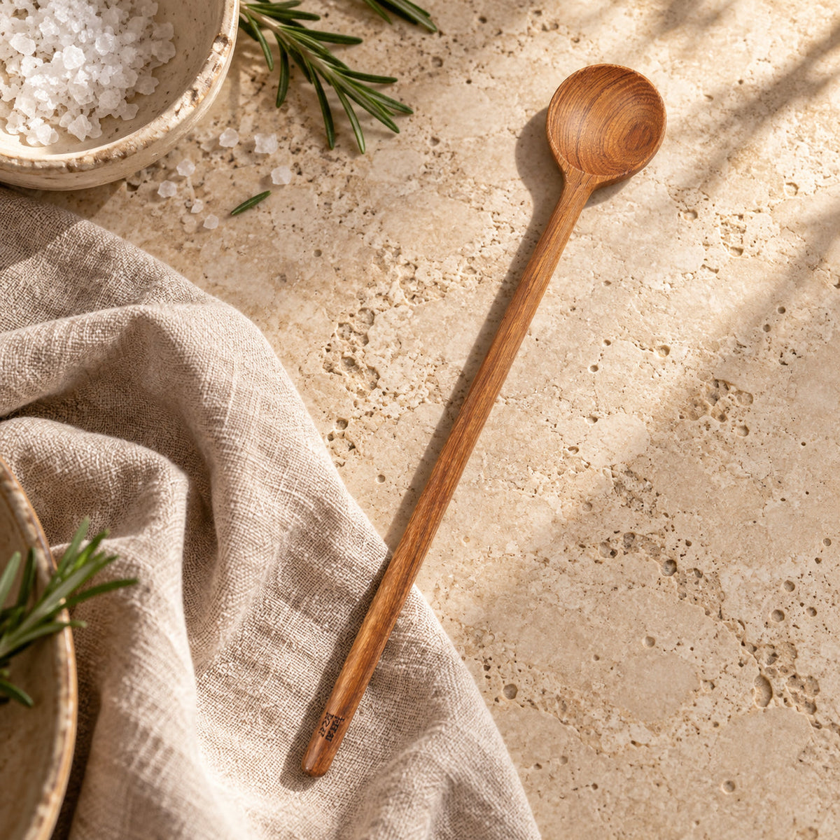 De Teak Root Platte Doseerlepel — Bazar Bizar, foto 2