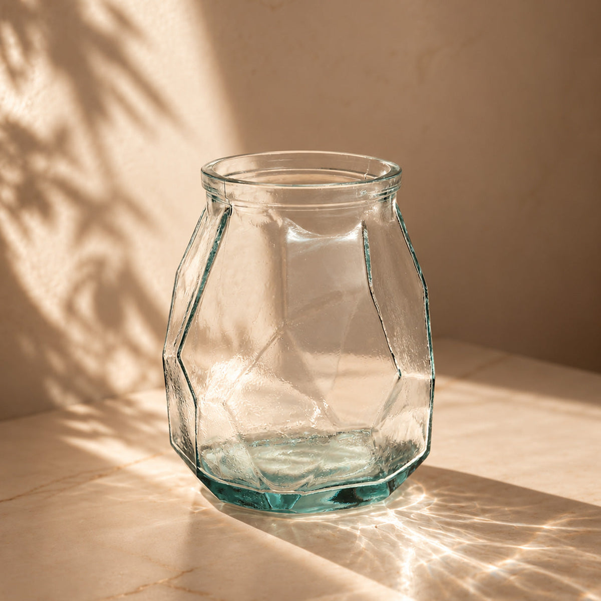 De Brede Origami Vaas - Blauw — Bazar Bizar, foto 2