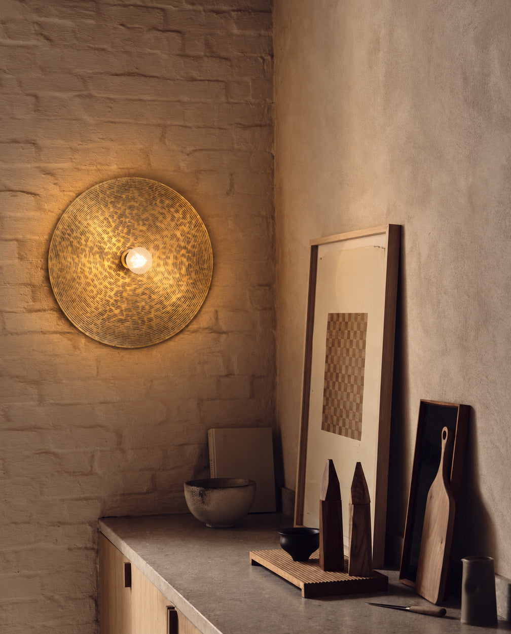 De Volle Maan Wandlamp - Messing - M — Bazar Bizar, foto 2