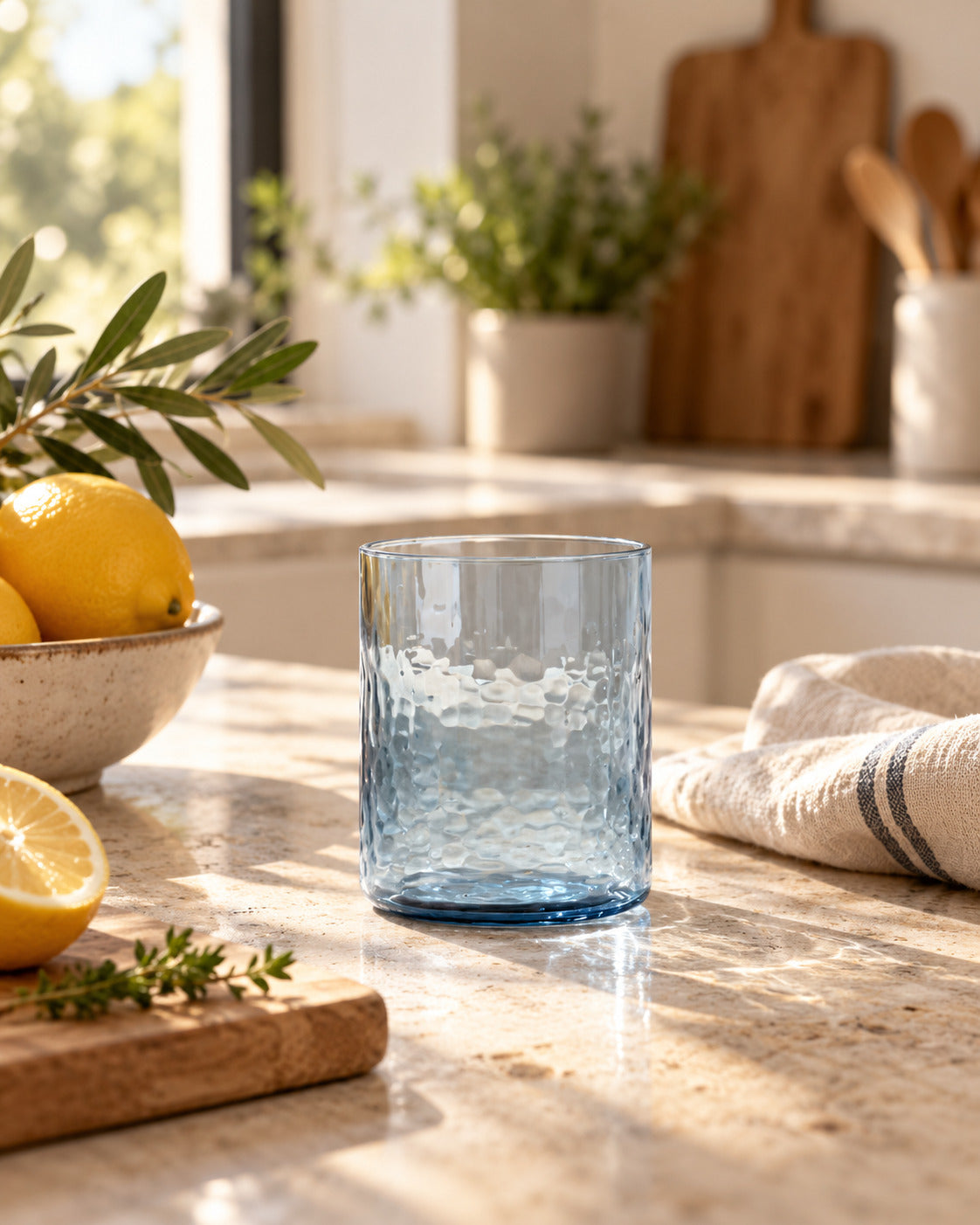 De Azure Hammered High Tumbler - Blauw — Bazar Bizar, foto 8