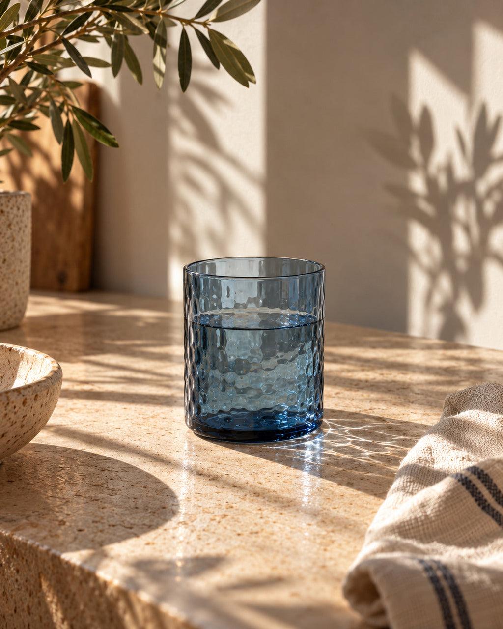 De Azure Hammered High Tumbler - Blauw — Bazar Bizar, foto 9