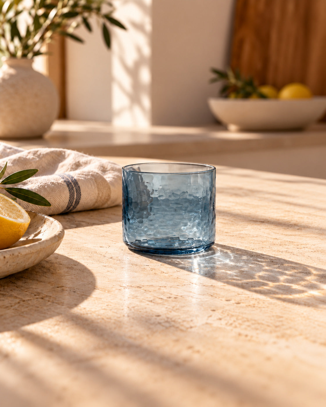 De Azure Hammered Low Tumbler - Blauw — Bazar Bizar, foto 2