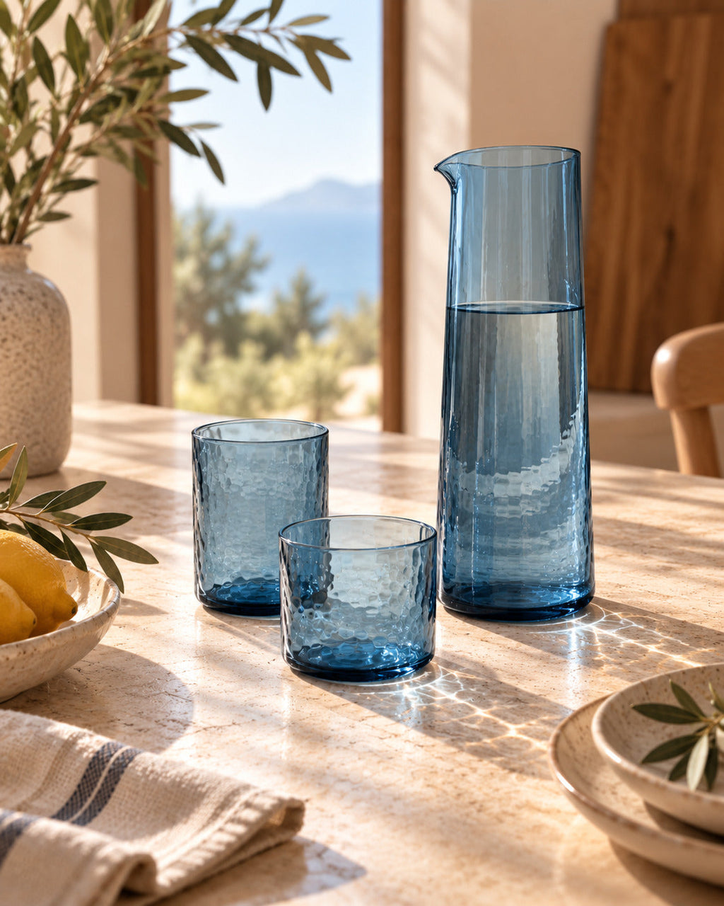 De Azure Hammered Low Tumbler - Blauw — Bazar Bizar, foto 3
