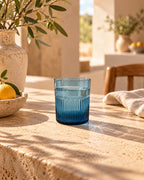 De Azure Rippled Low Tumbler - Blauw — Bazar Bizar, foto 2
