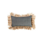 De Katoenen Bonita Kussenhoes - Naturel Zwart - 30x50 - Bazar Bizar