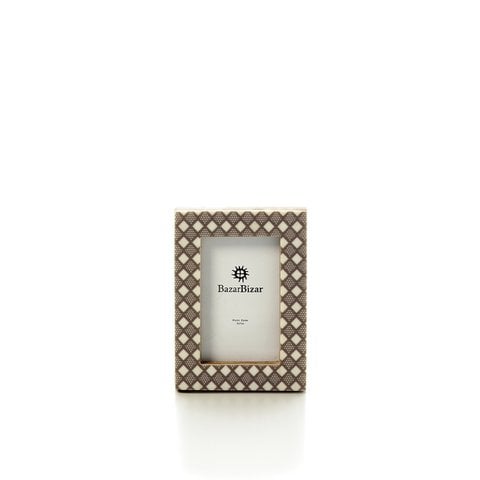 Het diamantgeslepen frame - witbruin - 5x7 - Bazar Bizar