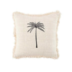 De Gili Palm Kussenhoes - Natuurlijk Zwart - Bazar Bizar