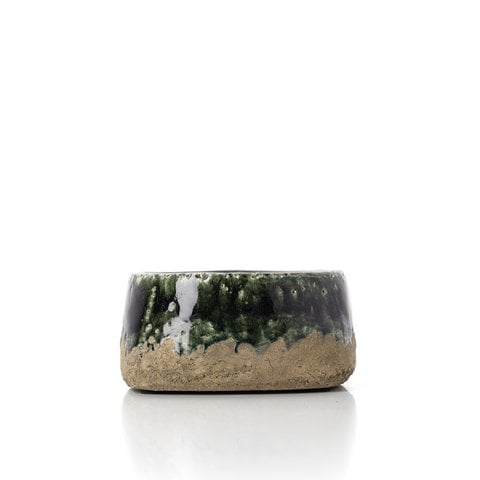 De Moss Bowl Planter - Betongroen - Laag - Bazar Bizar