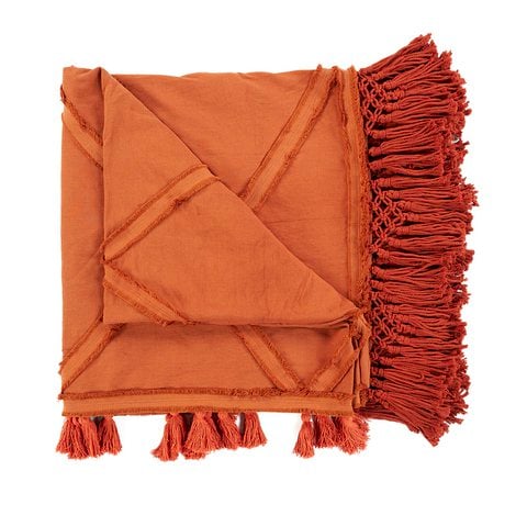De Berber-bedsprei - Terracotta - Bazar Bizar